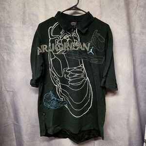 Vintage Air Jordan Polo Jumpman Sneaker Graphic Size Large